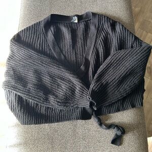 H&M Black Tie-Front Cardigan